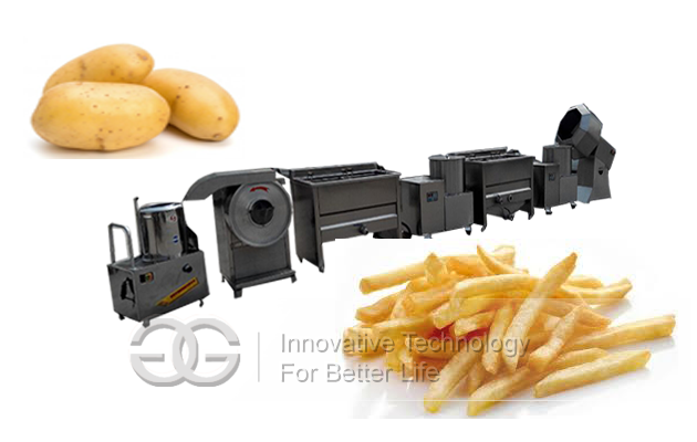 French Fries Frying Machine line