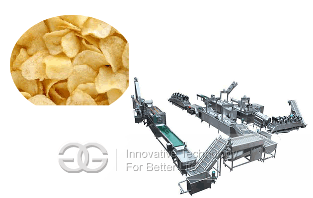 automatic potato chips frying line
