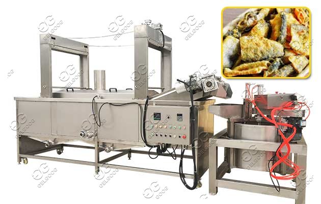 Continuous Fish Skin Fryer Machine|Fish Frying Equipment On Sale