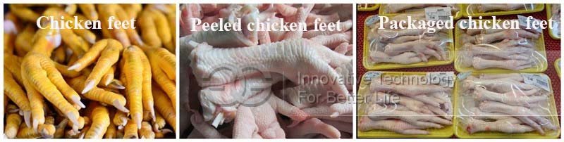 chicken feet skin peeling machine
