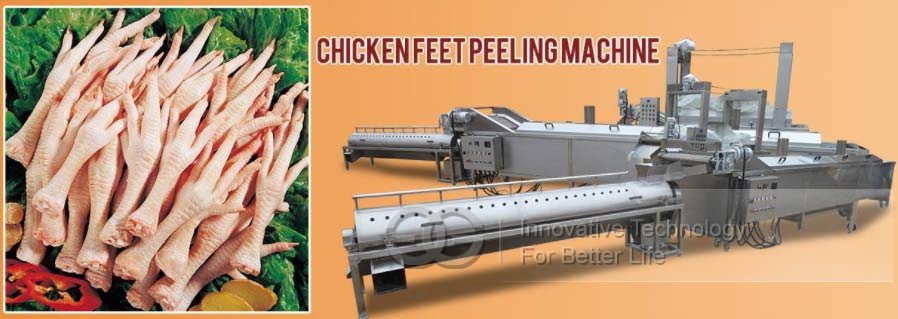 chicken feet peeling line