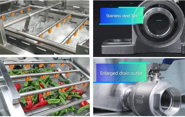 bubble type vegetable washing machine
