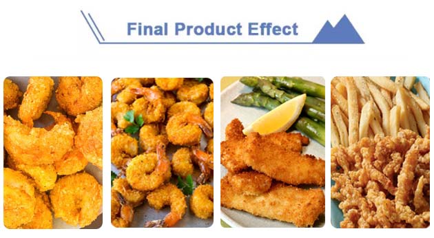 continuous seafood frying machine
