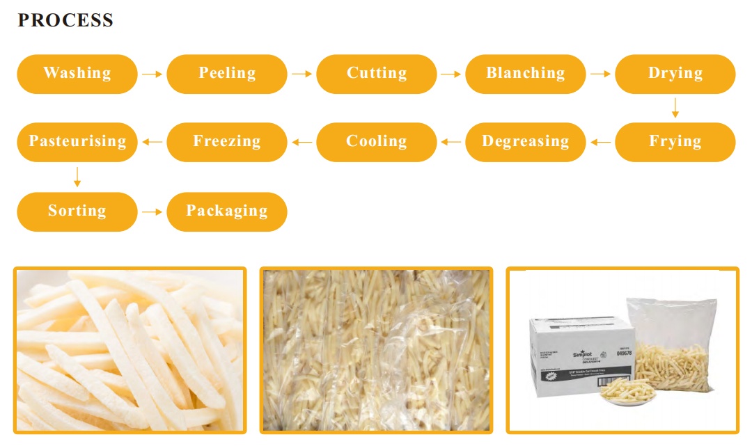 Frozen French Fries Processing Steps