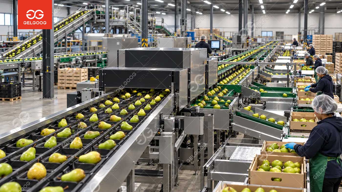 Pear Sorting and Packing Line: How to Plan 2–3 T/H Capacity and 12 Packing Outlets